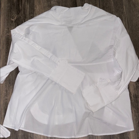PSOPHIA Cargo Chic Tie-Neck Shirt woman’s medium 
White - Picture 7 of 9